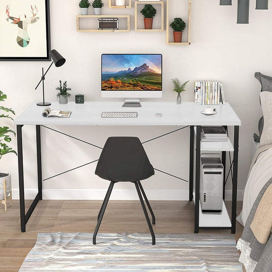 Office Desk Modern Style Black with Shelves 120 cm