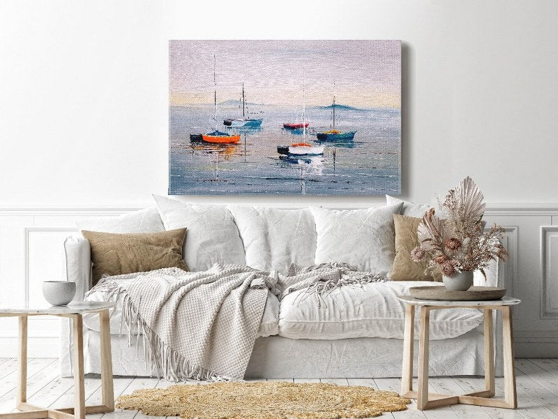 Canvas Wall Art, Abstract Portrait of Sailing Boat cm
