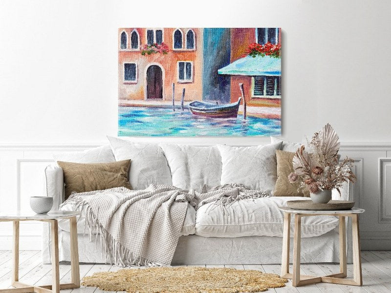 Canvas Wall Art, Abstract Portrait of beautiful summer day in Italy cm