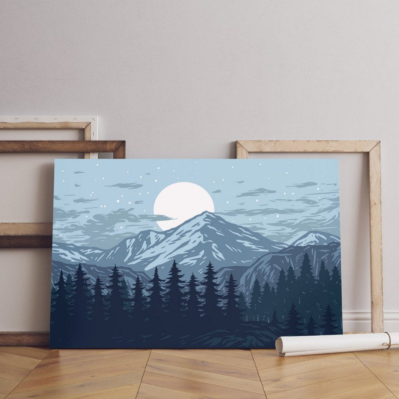 home gallery Panorama of Mountains Printed Canvas wall art cm