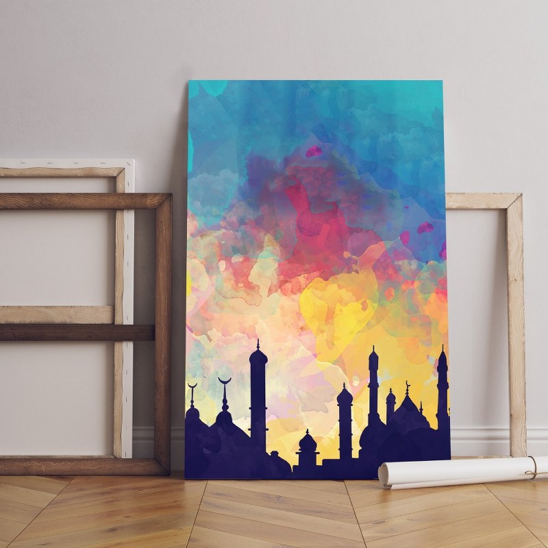 home gallery Moroccan mosque Fantasy Printed Canvas wall art cm