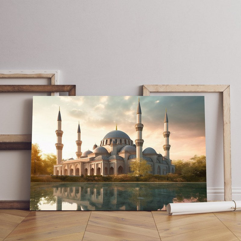 home gallery heart chechnya mosque grozny chechnya russia Printed Canvas wall art cm
