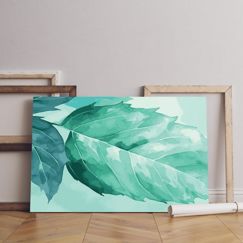 home gallery leaf_watercolor Printed Canvas wall art cm