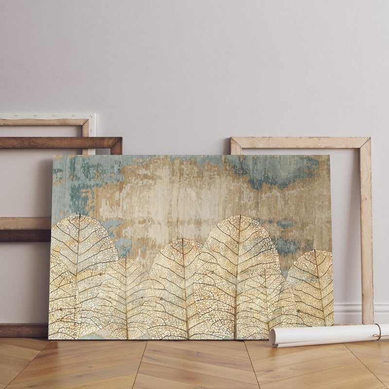 home gallery modern abstract geometry handpainted tropical foliage Printed Canvas wall art cm