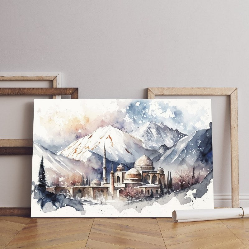 home gallery mosque abstract geometry handpainted Printed Canvas wall art cm