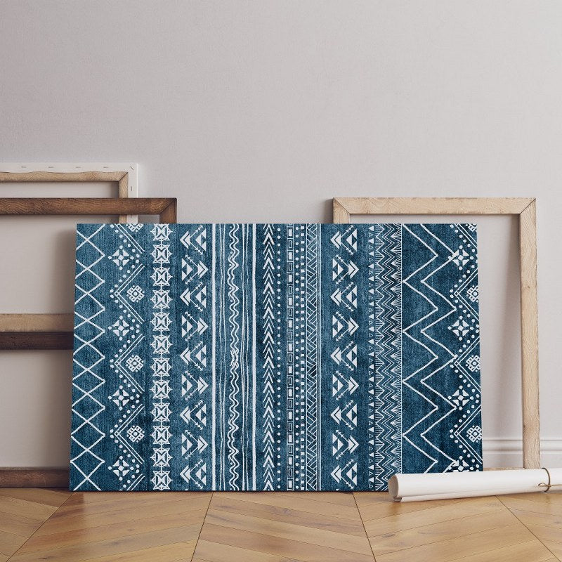 home gallery geometric-ikat-aztec-ethnic-seamless-pattern Printed canvas wall art cm