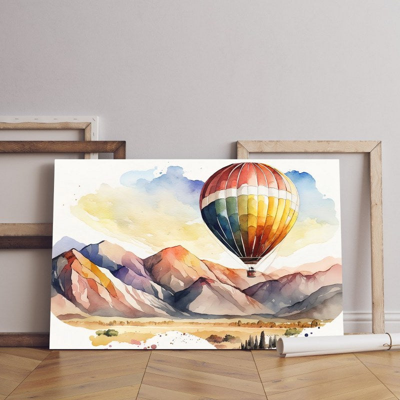 Home Gallery illustration hot air balloon ride scenic landscapes Printed canvas wall art cm