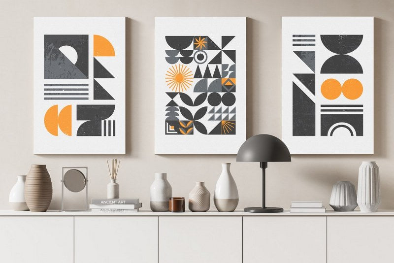 set of Home Gallery modern bauhaus posters set Printed canvas wall art cm