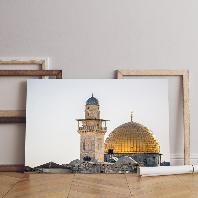 A wall art painting about the Dome of the Rock Printed on canvas