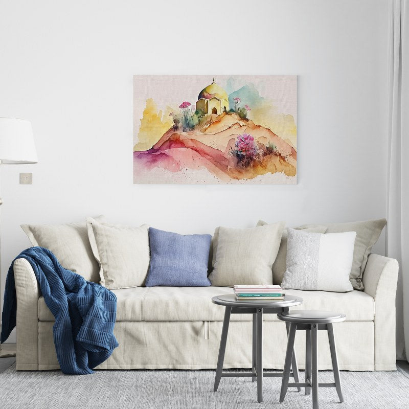 Enchanting wonders with watercolor paintings of islamic mosques