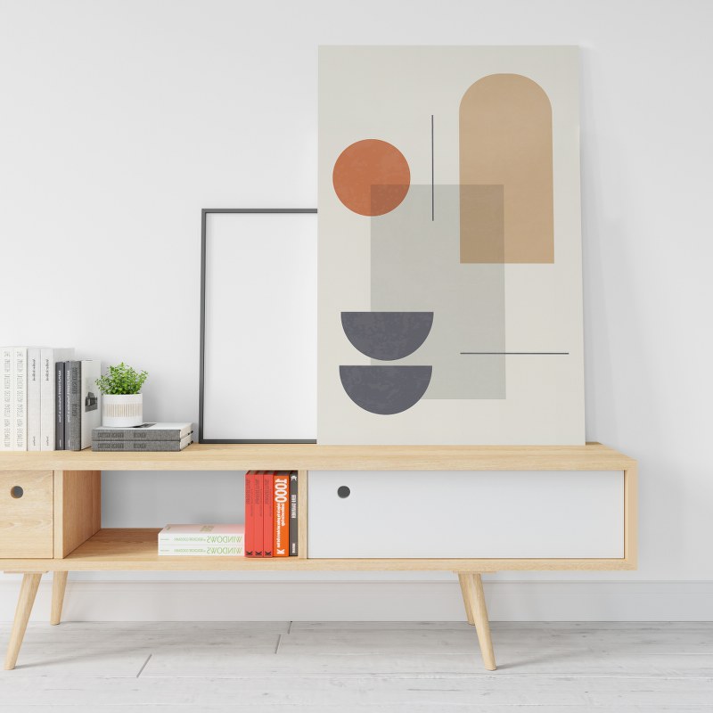 Balancing Shapes Geometric Printed canvas wall art