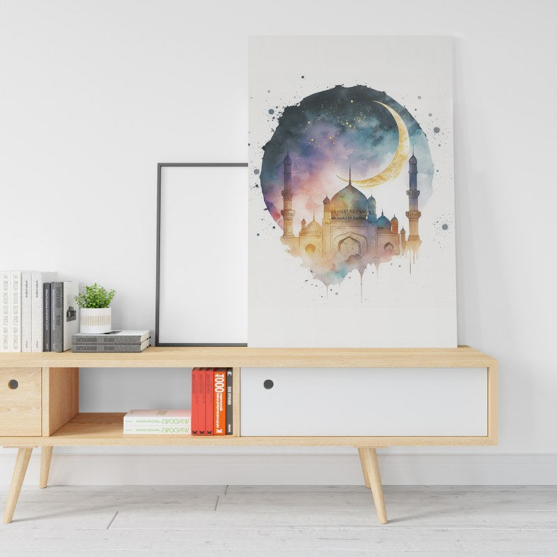 The atmosphere of Ramadan Printed on canvas wall art