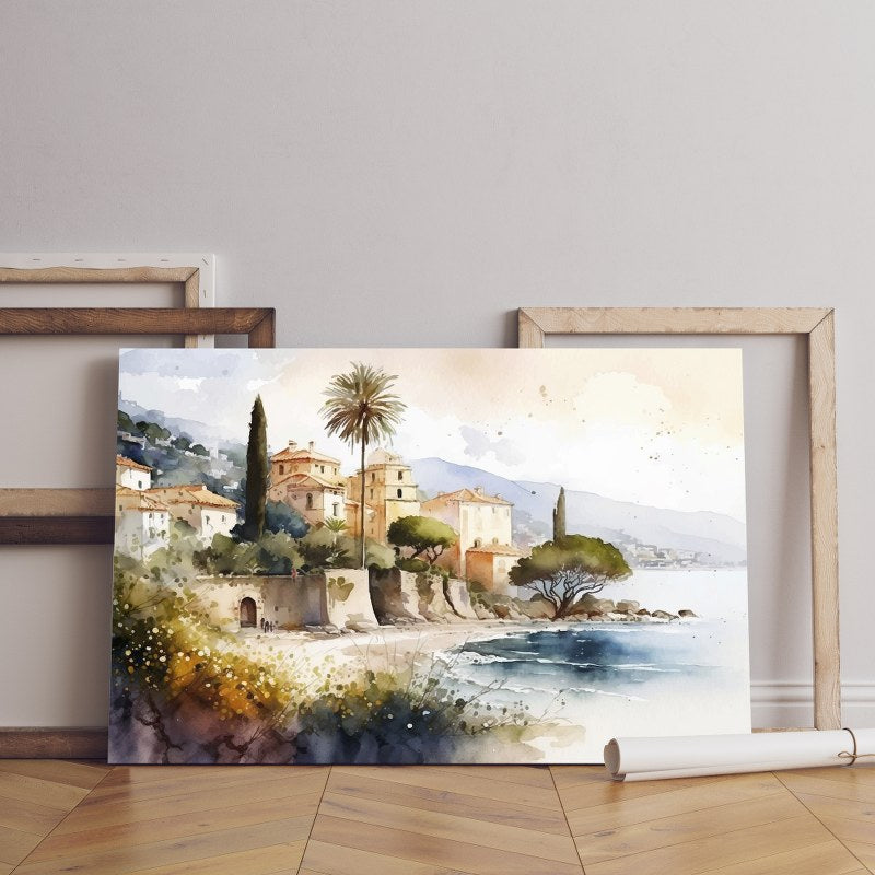 Lake Como Print Italy Wall Art Villa Monastero Varenna on Canvas