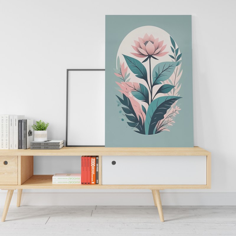 Watercolor Painted Pink Petals Printed canvas wall art