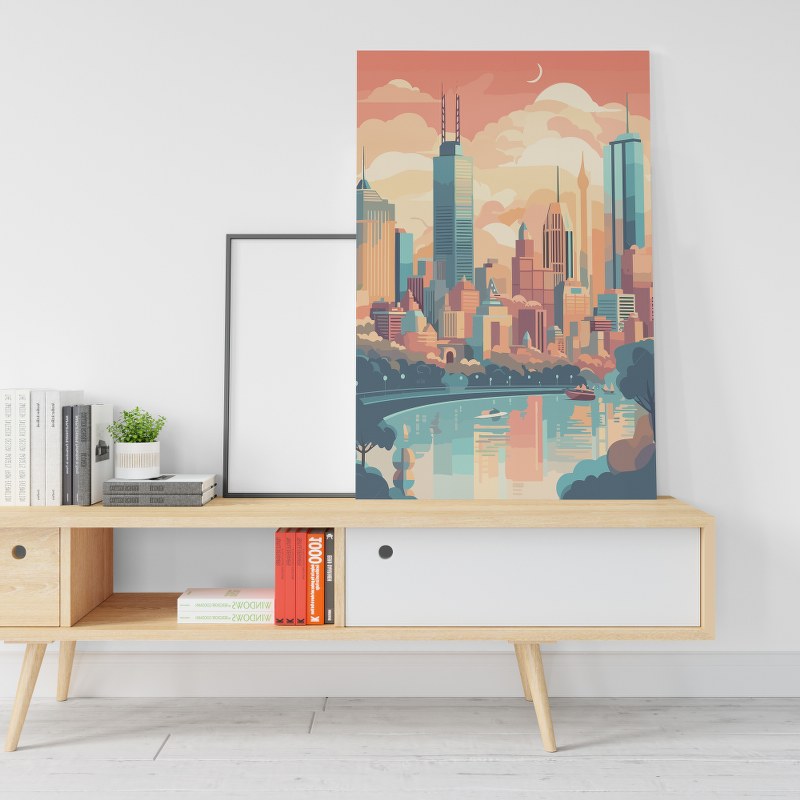 Manhattan Travel Poster Printed canvas wall art