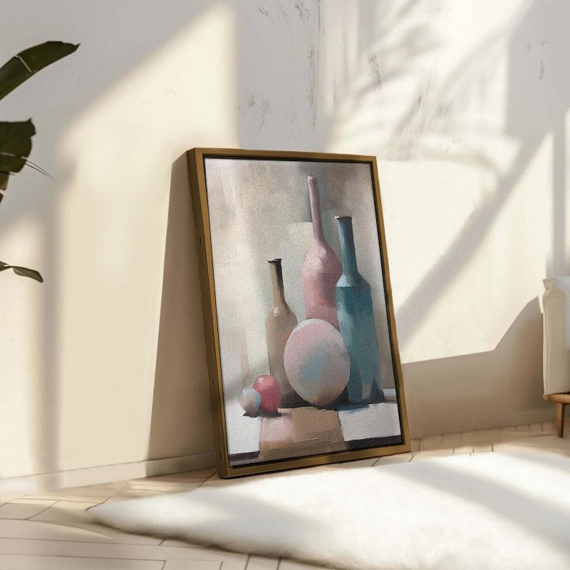 Painting various bottles ball table framed wall art