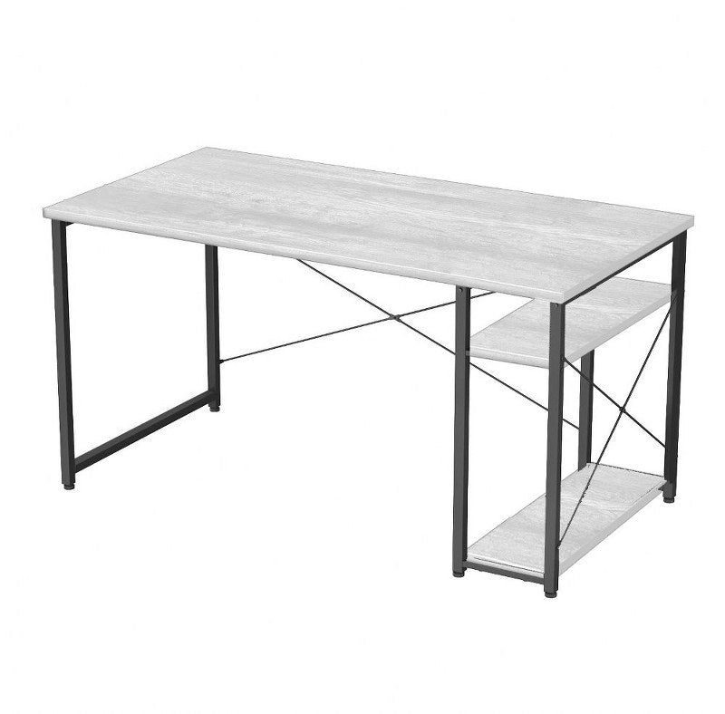 Office Desk Modern Style Black with Shelves 120 cm