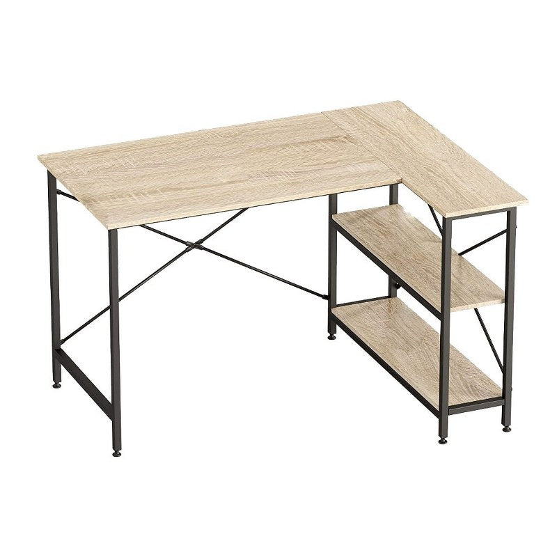 Office Desk with Shelves 120 cm Reversible Corner