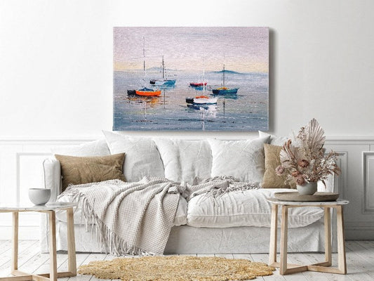 Canvas Wall Art, Abstract Portrait of Sailing Boat  cm