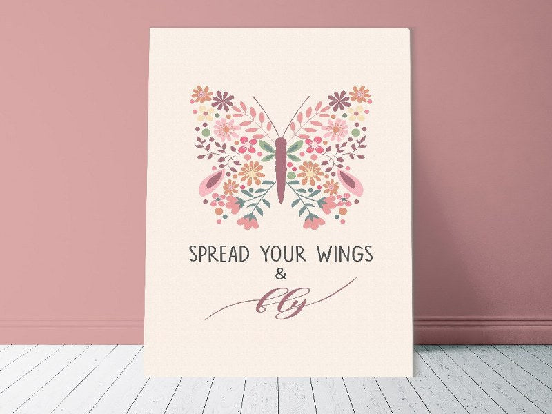 Canvas Wall Art, Abstract Portrait of Spread Your Wings and Fly  cm