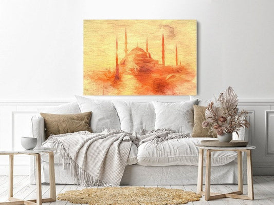 Canvas Wall Art, Abstract Portrait of Sultan Ahmed Mosque Istanbul