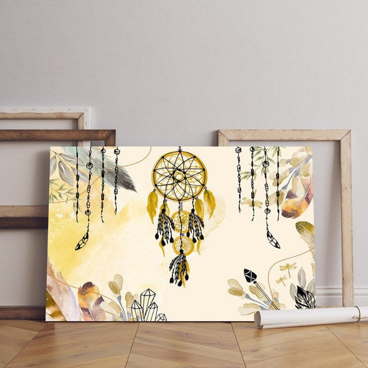 home gallery Detailed boho background Printed Canvas wall art   cm