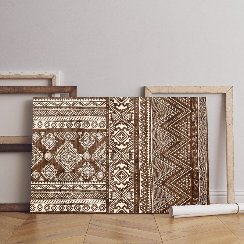 home gallery geometric-ikat-aztecs-pattern-design Printed canvas wall art   cm