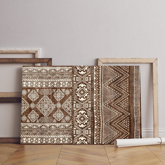 home gallery geometric-ikat-aztecs-pattern-design Printed canvas wall art   cm