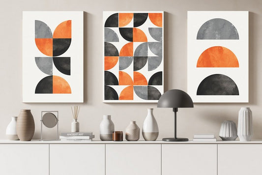set of Home Gallery set of abstract creative minimalist artistic Printed canvas wall art   cm