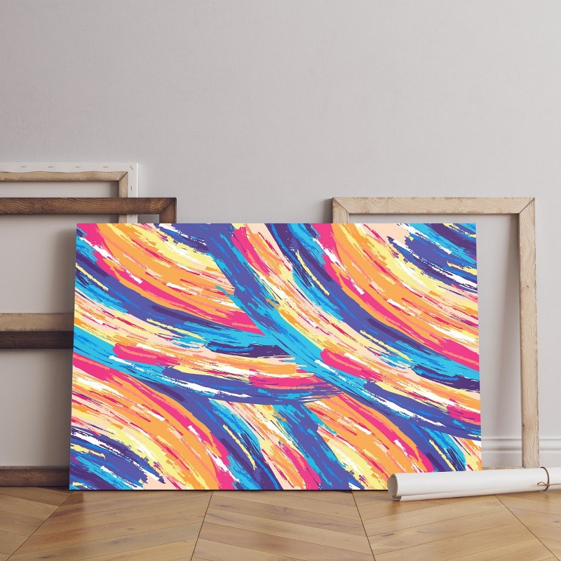 Home Gallery abstract hand painted Printed canvas wall art   cm