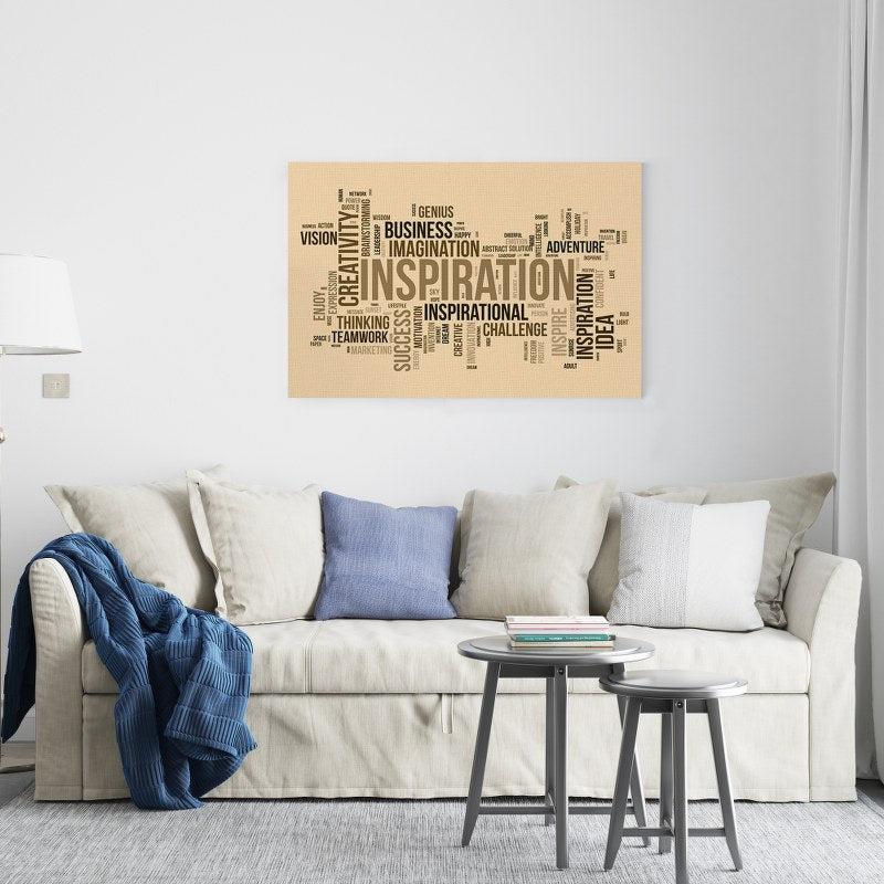 Word cloud background concept for Inspiration Printed canvas wall art