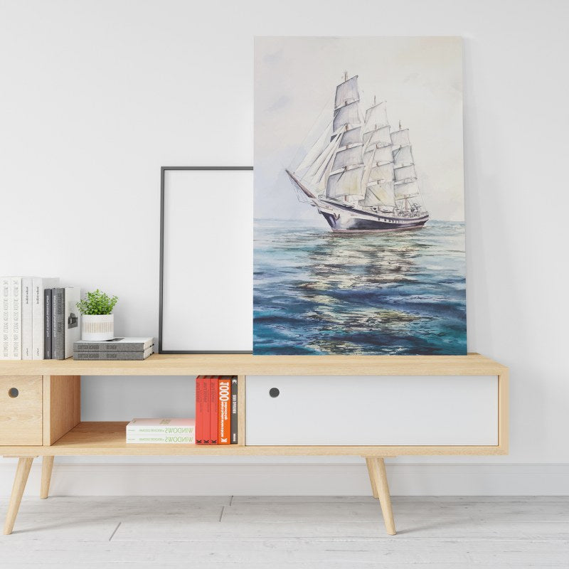 Sailing Boat Square Diamond Printed canvas wall art