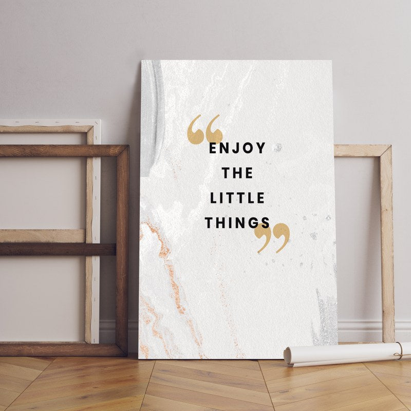 Enjoy the little things postcard Printed canvas wall art   cm