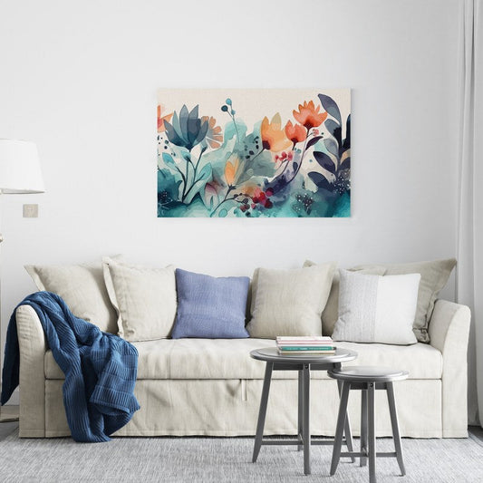 Holland Spring Mix flowers Printed canvas wall art   cm