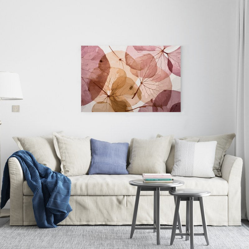 Autumn Leaves Transparent Abstract Printed canvas wall art   cm