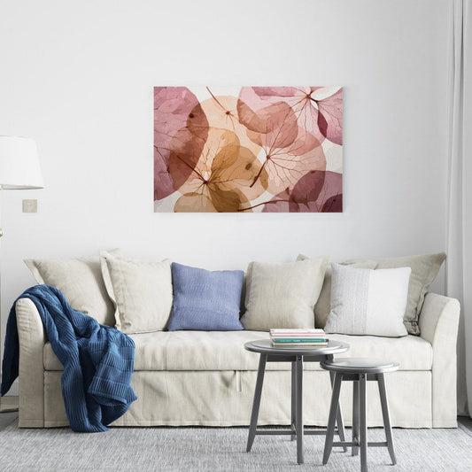 Autumn Leaves Transparent Abstract Printed canvas wall art   cm