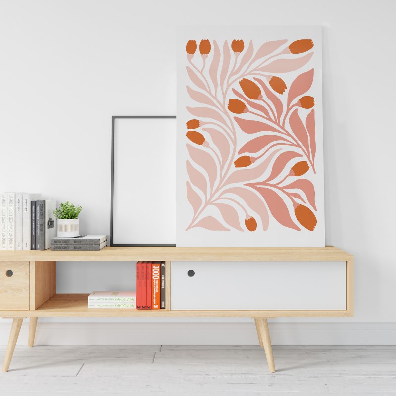 Abstract floral posters template. modern trendy matisse minimal style