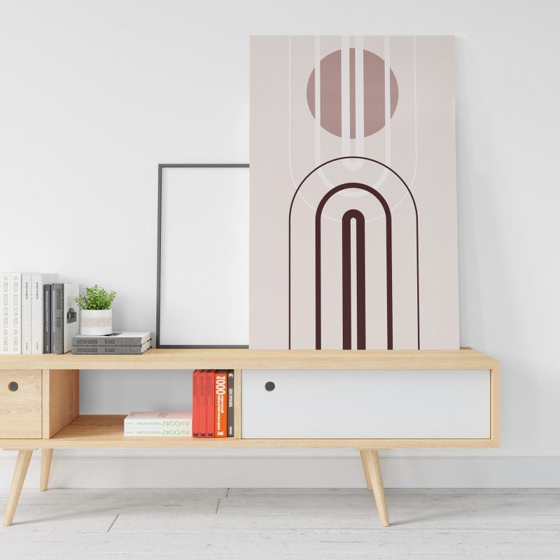 Hand drawn flat design gemotric Printed Canvas wall art