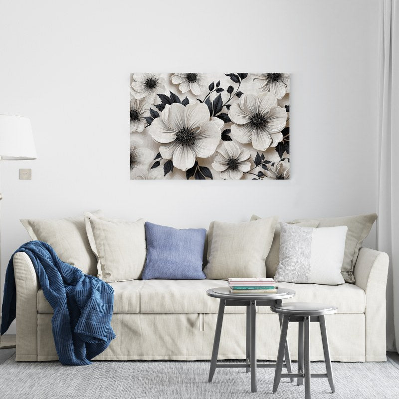 Dark Flower Printed Canvas wall art