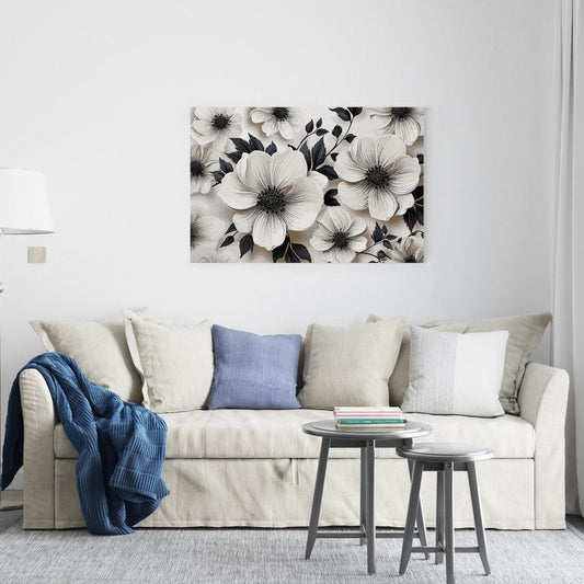 Dark Flower Printed Canvas wall art