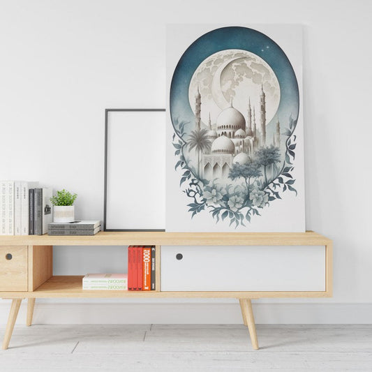 Archadia white background the ambiance of a mosque in the midst