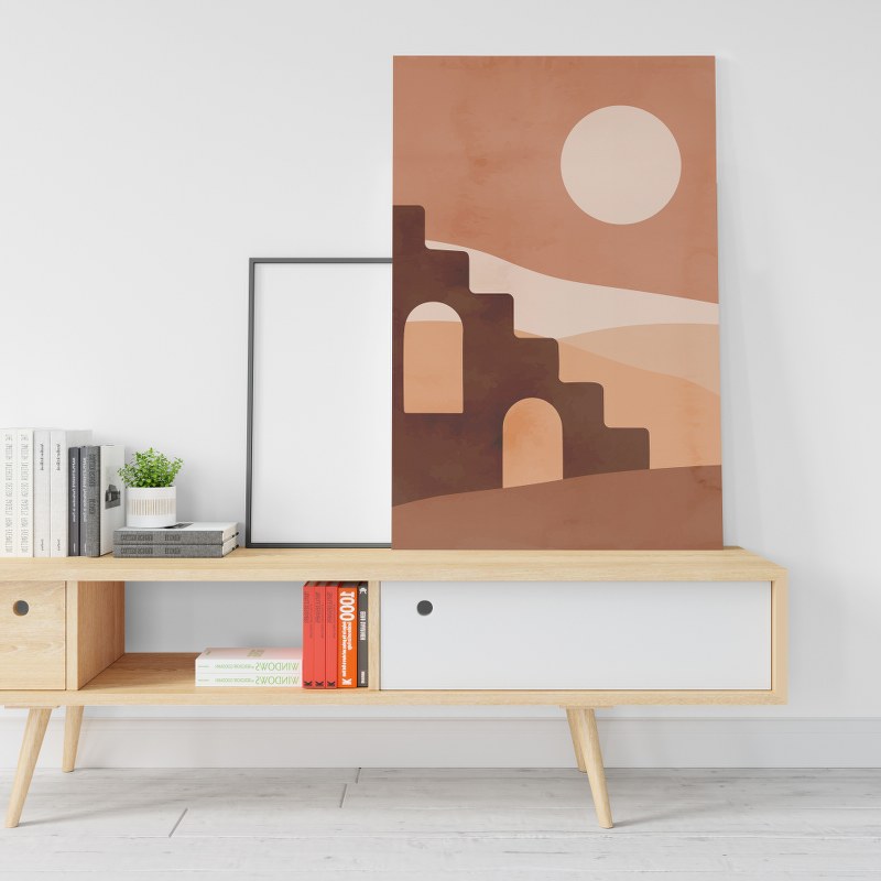 Abstract Boho Desert Landscape Printed canvas wall art