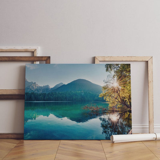 Landscape Mountains Lake Nature Canvas Wall Art